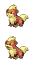 Growlithe game sprite